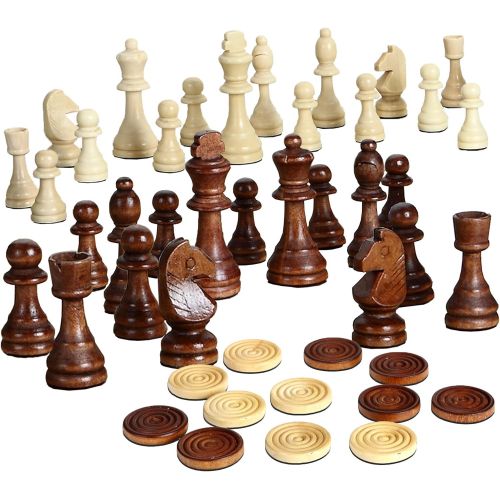  Hathaway Prodigy Wood Chess & Checkers Set Walnut