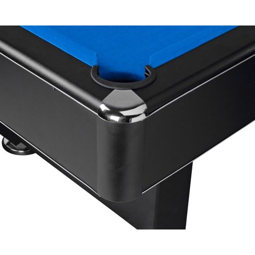  Hathaway Hustler 7’-8’ Pool Table with Blue Felt, Internal Ball Return System, Easy Assembly, Pool Cues and Chalk