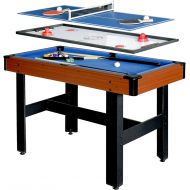 [아마존베스트]Hathaway BG1131M Triad 3-in-1 48-in Multi Game Table with Pool, Glide Hockey, and Table Tennis for Family Game Rooms