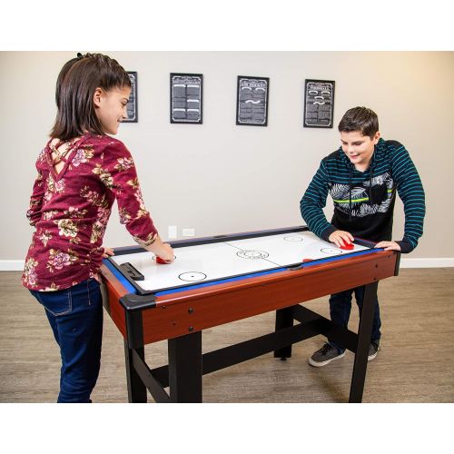  [아마존베스트]Hathaway BG1131M Triad 3-in-1 48-in Multi Game Table with Pool, Glide Hockey, and Table Tennis for Family Game Rooms