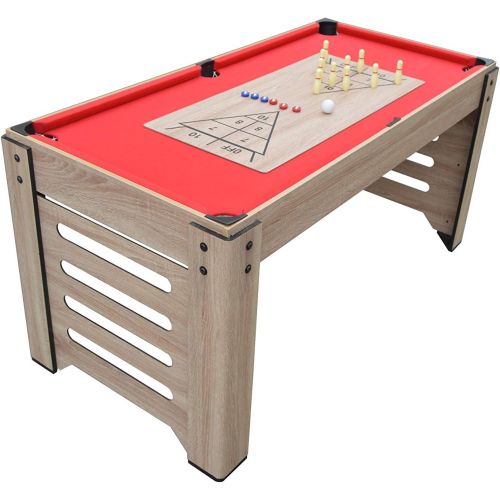  [아마존베스트]Hathaway Madison 54-in 6-in-1 Multi Game Table, Driftwood