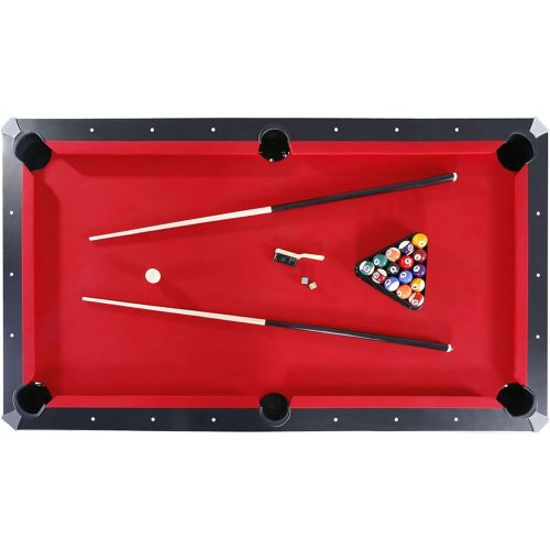  [아마존베스트]Hathaway Park Avenue 7’ Pool Table Tennis Combination with Dining Top, Two Storage Benches, Free Accessories