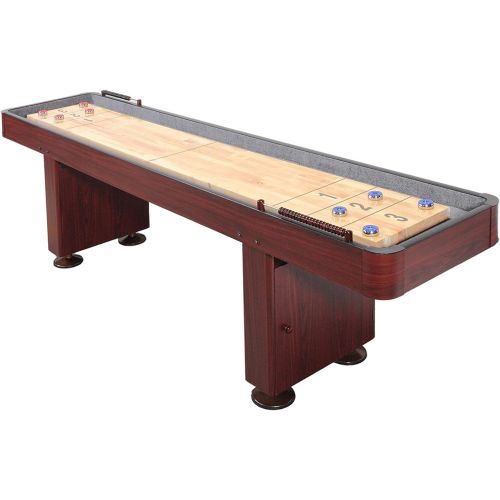  [아마존베스트]Hathaway Challenger Shuffleboard Table w Dark Cherry Finish, Hardwood Playfield and Storage Cabinets