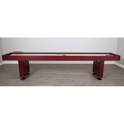  [아마존베스트]Hathaway Challenger Shuffleboard Table w Dark Cherry Finish, Hardwood Playfield and Storage Cabinets