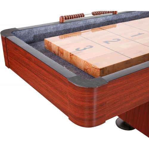  [아마존베스트]Hathaway Challenger Shuffleboard Table w Dark Cherry Finish, Hardwood Playfield and Storage Cabinets