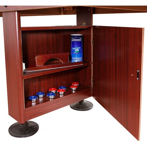  [아마존베스트]Hathaway Challenger Shuffleboard Table w Dark Cherry Finish, Hardwood Playfield and Storage Cabinets