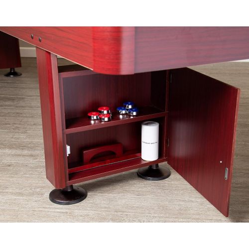  [아마존베스트]Hathaway Challenger Shuffleboard Table w Dark Cherry Finish, Hardwood Playfield and Storage Cabinets