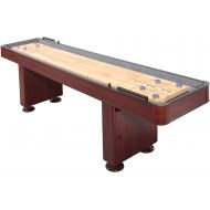 Hathaway Challenger Shuffleboard Table w Dark Cherry Finish, Hardwood Playfield and Storage Cabinets