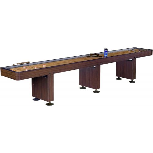  Hathaway Challenger Shuffleboard Table w Dark Cherry Finish, Hardwood Playfield and Storage Cabinets