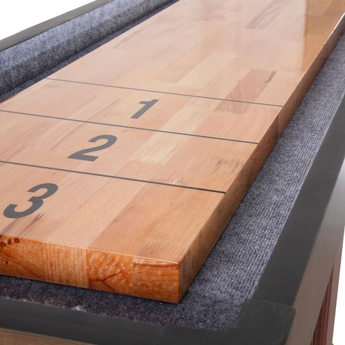  Hathaway Challenger Shuffleboard Table w Dark Cherry Finish, Hardwood Playfield and Storage Cabinets