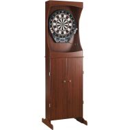 Hathaway Centerpoint Solid Wood Dartboard and Cabinet Set, Dark Cherry Finish