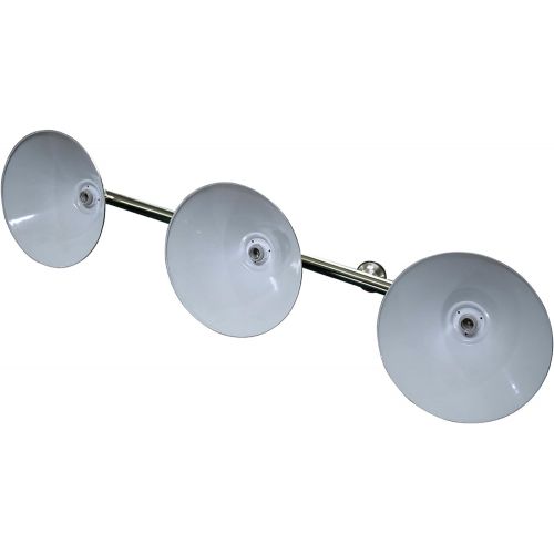  Hathaway Soft Brushed Stainless Steel 3-Shade Billiard Light