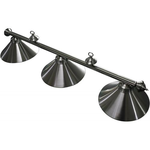  Hathaway Soft Brushed Stainless Steel 3-Shade Billiard Light