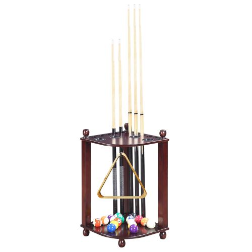  Hathaway Regent Corner Floor Cue Rack - Mahogany Finish Regent Corner Floor Cue Rack - Mahogany Finish, Mahogany