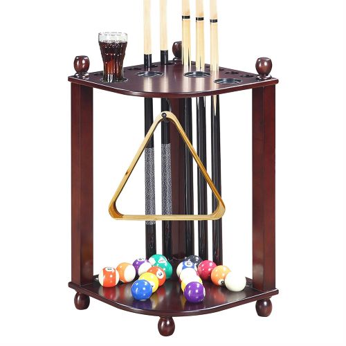  Hathaway Regent Corner Floor Cue Rack - Mahogany Finish Regent Corner Floor Cue Rack - Mahogany Finish, Mahogany