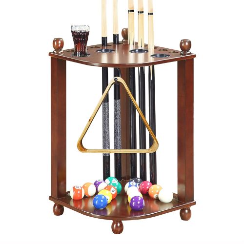  Hathaway Regent Corner Floor Cue Rack - Finish Walnut