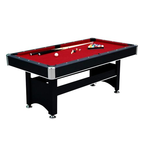  Hathaway Spartan 6 Pool Table, 72 L x 38 W x 31 H, Black