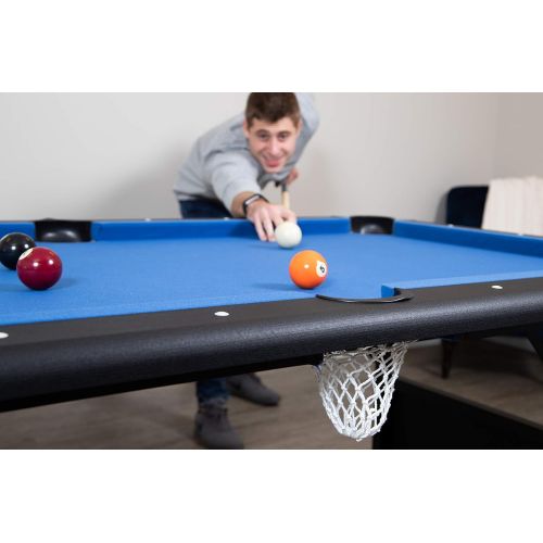  Hathaway Fairmont Portable 6-Ft Pool Table for Families with Easy Folding for Storage, Includes Balls, Cues, Chalk