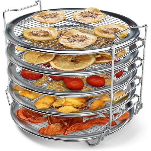  Hatrigo Dehydrator Rack for 6 qt or 8 qt Instant Pot Air Fryer Lid, Instant Pot Vortex 10 qt Air Fryer Oven, Compatible Instant Pot Accessories Air Fryer Dehydrator Rack (7.7 in Dia x 5.7