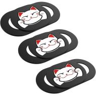 [아마존베스트]Haulonda Laptop Webcam Cover,0.027in Ultra Thin Cute Cat Web Camera Cover Slide Camera Blocker Protect Privacy for Computer/Laptop/Desktop/PC/iMac/MacBook Pro/Mac Mini/Smartphone (3 Pack)