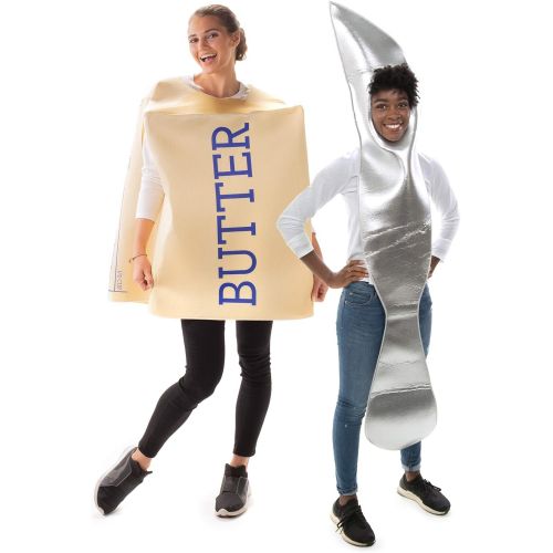  할로윈 용품Hauntlook Butter & Butter Knife Couples Costume - Funny Food Halloween Outfits