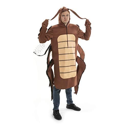  할로윈 용품Hauntlook Creepy Cockroach Costume - Adult Cockroach Costume for Halloween and Parties Brown