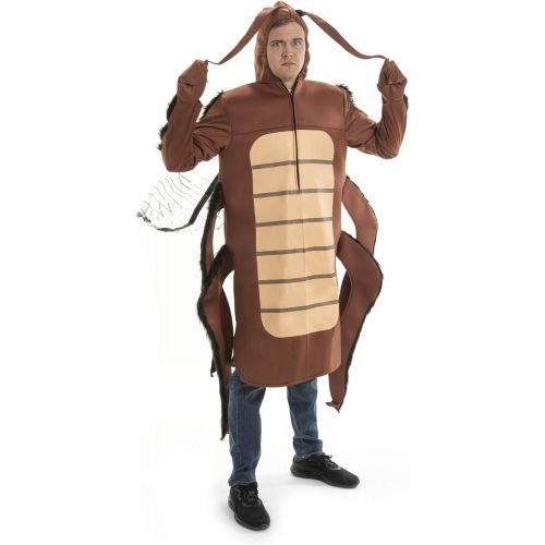  할로윈 용품Hauntlook Creepy Cockroach Costume - Adult Cockroach Costume for Halloween and Parties Brown