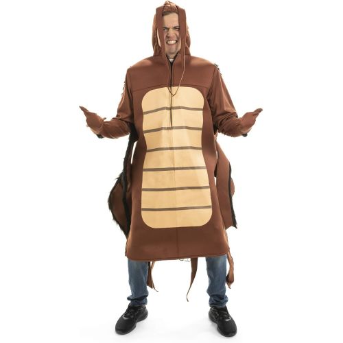  할로윈 용품Hauntlook Creepy Cockroach Costume - Adult Cockroach Costume for Halloween and Parties Brown