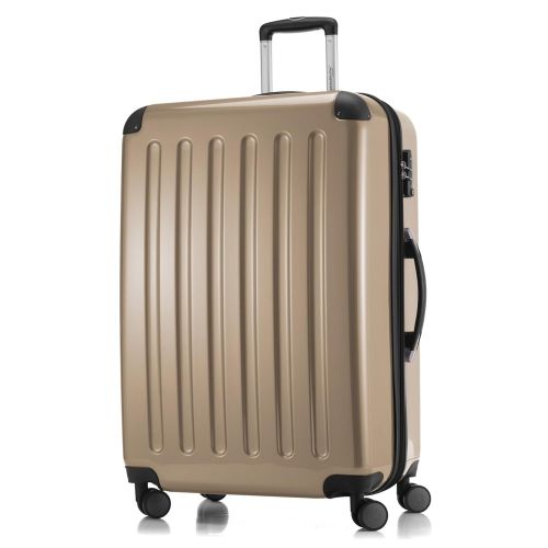  Hauptstadtkoffer HAUPTSTADTKOFFER Luggages Sets Glossy Suitcase Sets Hardside Spinner Trolley Expandable (20, 24 & 28) TSA (Champagne)