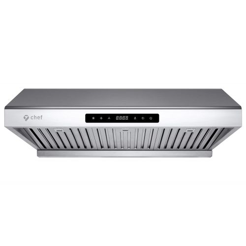  Chef 30” Under Cabinet Range Hood PS10 | PRO PERFORMANCE | Stainless Steel | Touch Screen with High 900 CFM Airflow | Delay Auto-Shut Feature | Bright LED Lights | 3 Speed Settings