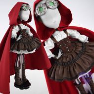 HautePlastic MONSTER DOLL Dress Steampunk Red Riding Hood Outfit