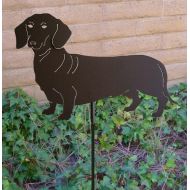 /HauteSteel Dachshund Garden Stake, Pet Memorial, Ornament, Steel Yard Art, Dog Breed Specific, Rustic
