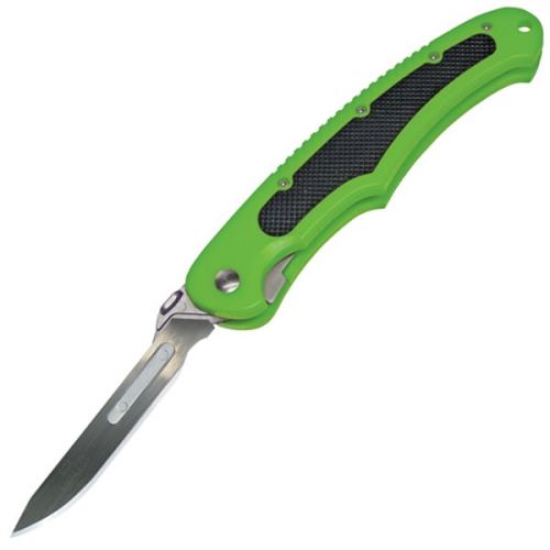  Havalon Knives HAVALON PIRANTA-BOLT FIELD KNIFE 2.75 STAINLESS STEEL REPLACEABLE PLASTIC GREEN