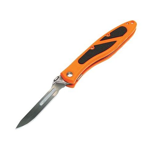  Havalon Knives HAVALON PIRANTA-EDGE FIELD KNIFE 2.75 STAINLESS STEEL REPLACEABLE PLASTIC ORANGE