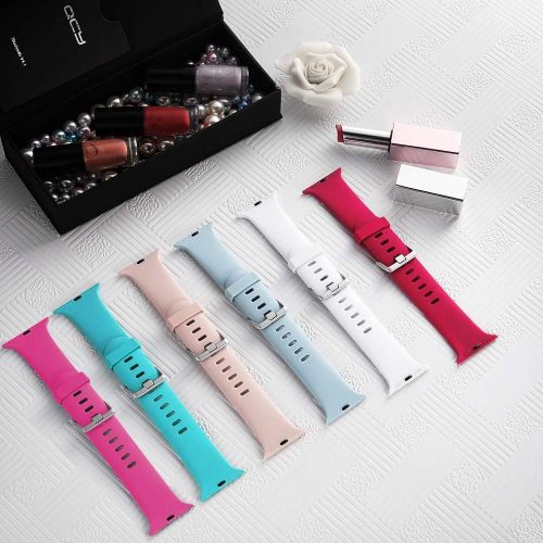  [아마존베스트]Haveda Sport Bands Compatible with Apple Watch 40mm 44mm 38mm 42mm, Waterproof Replacement Wristband for iWatch, Apple Watch Series 4, Series 3, Series 2, Series 1 Women Man Kids M