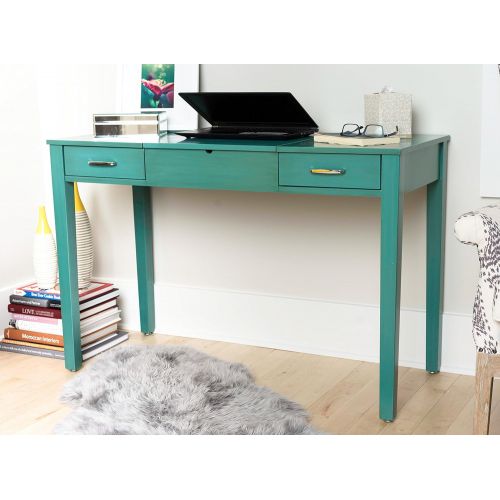  Haven Home 6008-035 Ainsley Vanity Desk, Turquoise