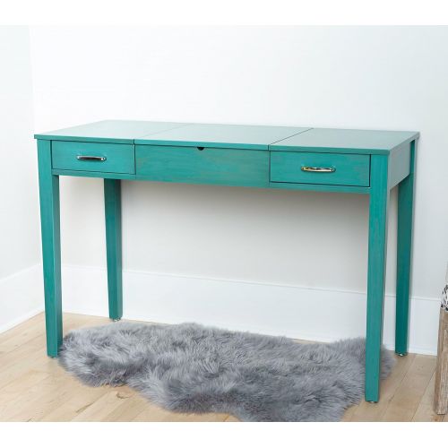  Haven Home 6008-035 Ainsley Vanity Desk, Turquoise