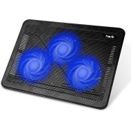 [아마존베스트]Havit HV-F2056 15.6-17 Inch Laptop Cooler Cooling Pad - Slim Portable USB Powered (3 Fans) (Black+Blue)