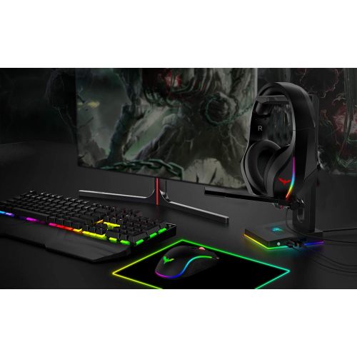  HAVIT Wired Mechanical Gaming Keyboard Mouse Headset Combo Kit, Blue Switch RGB Keyboards, Gaming Mouse & RGB Headphones PC Gamer Bundles for Windows Computer