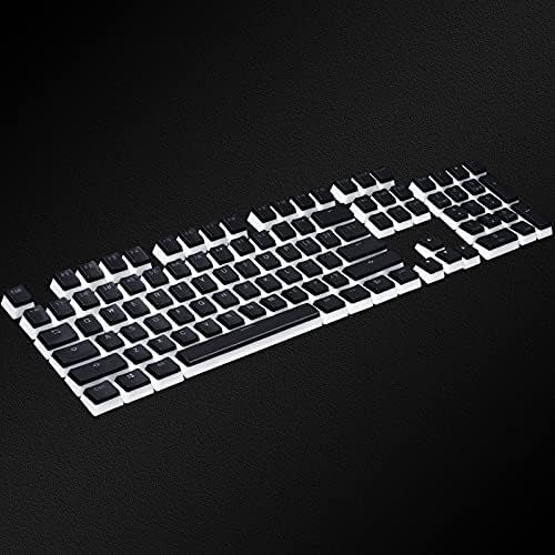  Havit Keycaps 60 87 104 Double Shot Backlit PBT Pudding Keycap Set with Puller for DIY Cherry MX RGB Mechanical Keyboard (Black)