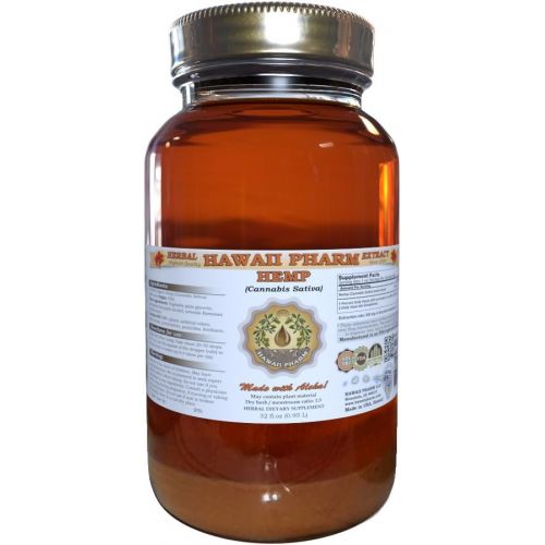  Hawaii Pharm LLC Hemp Liquid Extract, Hemp (Cannabis Sativa) Seed Tincture Supplement 4x4 oz