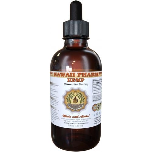  Hawaii Pharm LLC Hemp Liquid Extract, Hemp (Cannabis Sativa) Seed Tincture Supplement 4x4 oz