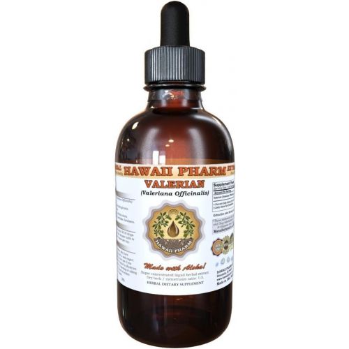  HawaiiPharm Valerian Liquid Extract, Organic Valerian (Valeriana Officinalis) Dried Root Tincture 4x4 oz