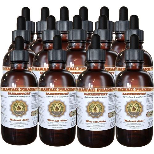  HawaiiPharm Barrenwort Liquid Extract, Barrenwort (Epimedium Grandiflorum) Tincture Supplement 4x4 oz