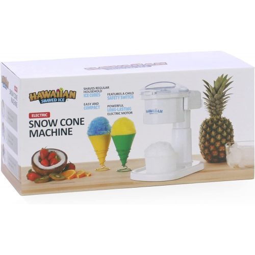  [아마존베스트]Hawaiian Shaved Ice Kid-Friendly Snow Cone Machine, 120V, White