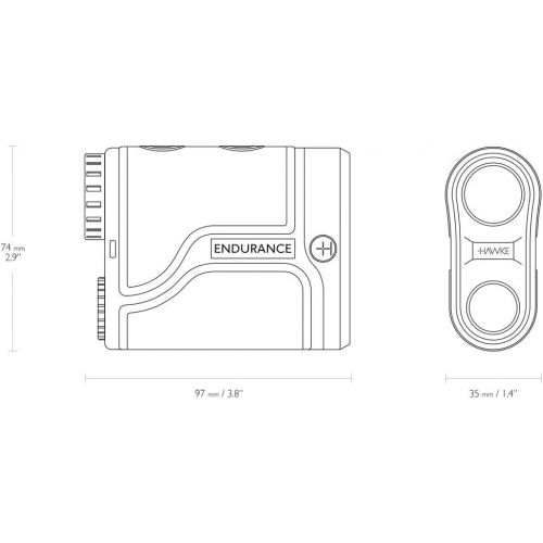  [아마존베스트]Hawke 41210 Laser Rangefinder Endurance 700 Distance Angle Rain Hunting