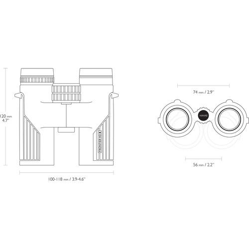  Hawke Sport Optics 10x32 Frontier HD X Binoculars (Gray)