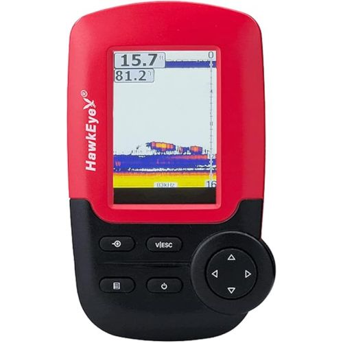  Hawkeye FISHTRAX 1C-K | PADDLESPORT Fish Finder, Red, (FT1PXC-k)