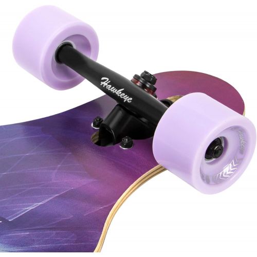  HawkEye 41 inch Freeride Longboard 8 Layer Canadian Maple Wood Skateboard Complete Cruiser, Cruiser for Cruising, Carving, Freestyle and Downhill