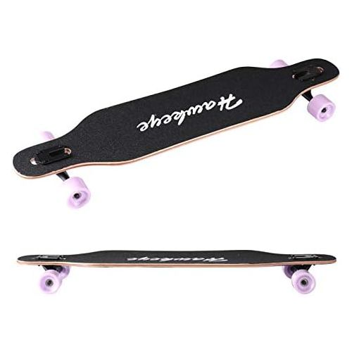  Hawkeye 41 inch Freeride Longboard 8 Layer Canadian Maple Wood Skateboard Complete Cruiser, Cruiser for Cruising, Carving, Freestyle and Downhill